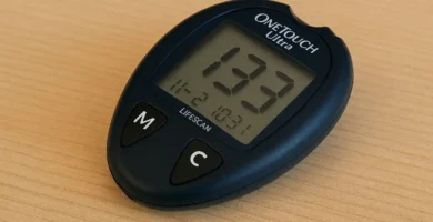Glucómetro digital para controlar el azúcar en sangre de forma sencilla en casa