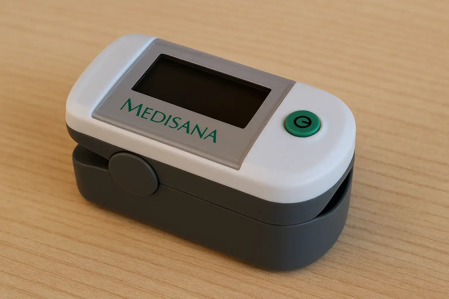 Oxímetro digital para medir la saturación de oxígeno en sangre.